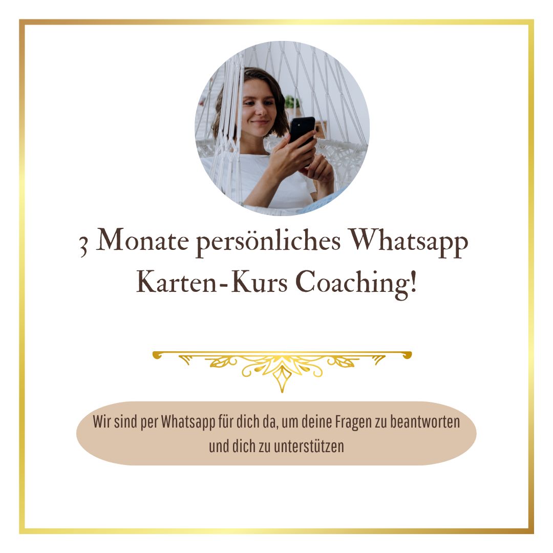3 Monate persönliches Whatsapp Karten-Kurs Coaching