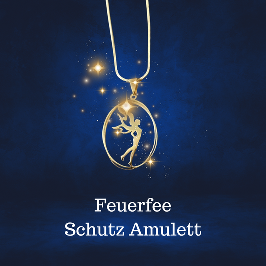 Feuerfee Amulett in Gold und Silber