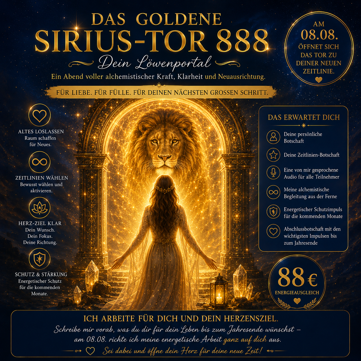 Das Goldene Sirius-Tor 888 Lowenportal