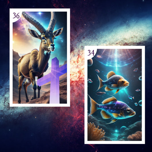 Einzigartige Galaktische Krafftier-Lenormand Karten (energetisch aufgeladen)